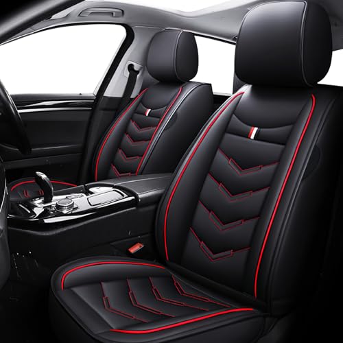 XIAOPYO Car Seat Covers Fit for BMW Z4 2003-2025, Leather Seat Covers for Car, Waterproof Non-Slip Durable Car Seat Protector(2 Seats,Black Red)