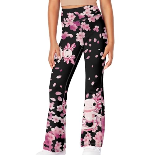 Image of Girls Flare Leggings 5-14T Cute Bell Bottoms for Girl Yoga Pants for Gym
