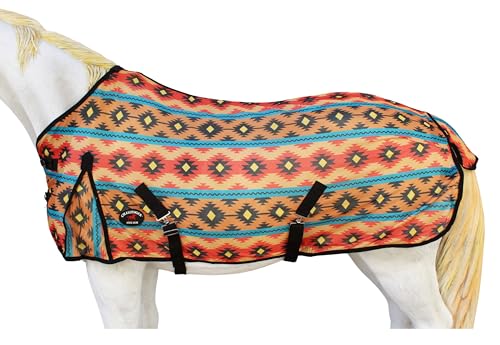 Image of Challenger Horse Equine Mesh Scrim Fly Sheet Summer Spring Airflow Show Sheet 7352