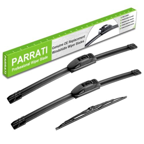 PARRATI® Design Wiper Blades for 2006-2010 Ford Explorer Windshield Wipers | 20/20 Inch Front+13 Inch Rear, Ford Explorer Wiper Blades, OEM Replacement, Ultra Quiet, No Streaks All Weather Wiping