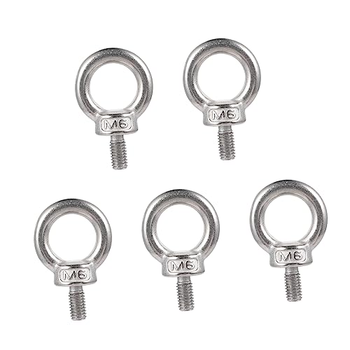 ULTECHNOVO Ring Nuts Lifting Device Parts 5pcs Stainless Steel Eye Nut Versatile Lifting Eye Screws for Decorations