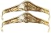 Modestone Pair Metal Heel Caps/Guards Western Filigree O/S Black Gold