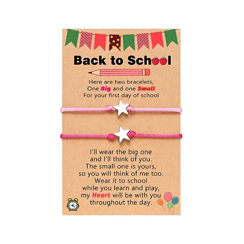 Matching Heart Charm Bracelets Mother Daughter First Day Jewelry Gift Set