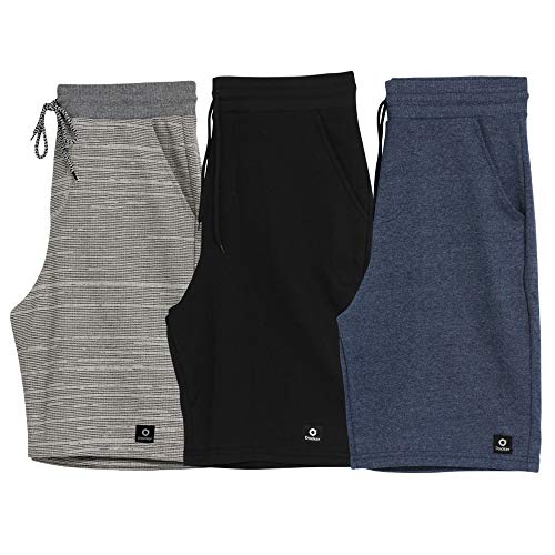 Kit Bermuda de Moletom Dooker C/3 - Basic (Branco - Preto - Azul, G)