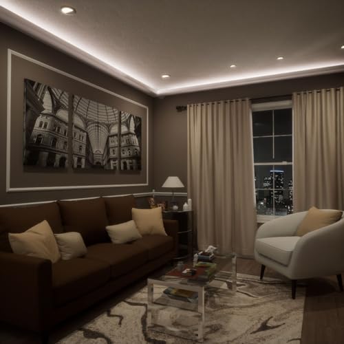 EnduraGlow Josie Crown Moulding, Backlit LED Compatible, 3 1/8"H x 7 7/8"P x 94 1/2"L, Primed Urethane by Ekena Millwork - Image 7