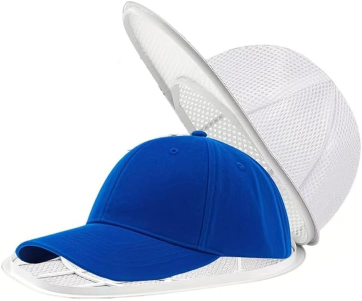 Hat Washer Cage for Baseball Caps, Universal Size Washing Machine Cleaner Frame with Mesh Laundry Bag, 1 Pack thumbnail