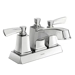 Moen WS84922 Two-Handle Low Arc Bathroom Faucet, Chrome