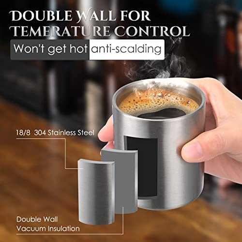 8 Pieces Stainless Steel Whiskey Glass Whiskey Glass Bulk 6.8 Oz Insulated Metal Cups Double Wall Tumbler Whiskey Gifts For Men Husband Father Whiskey Lover #TOP3