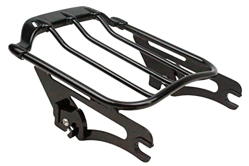 Yhmoto Two Up Air Wing Luggage Rack Mounting Rack Compatible For Harley Davidson Touring 2009-2022 Street Glide Electra Glide Road Glide Road King (Black) #TOP5