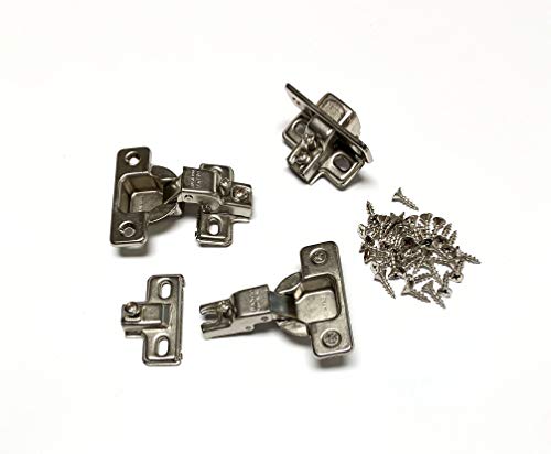 Half Overlay Face Frame Hinge in Nickel - 4 Pack
