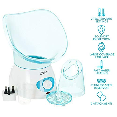 Fineway Spa Pores Steam Sprayer Skin Sauna Beauty Facial Face Mist Thermal Steamer Clean (BLUE)