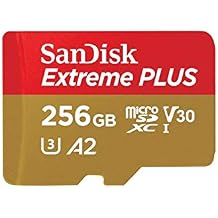 SanDisk Extreme Plus 256GB microSDXC Card with Adapter UHS-I, U3, A2, V30 - SDSQXBZ-256G-ANCMA