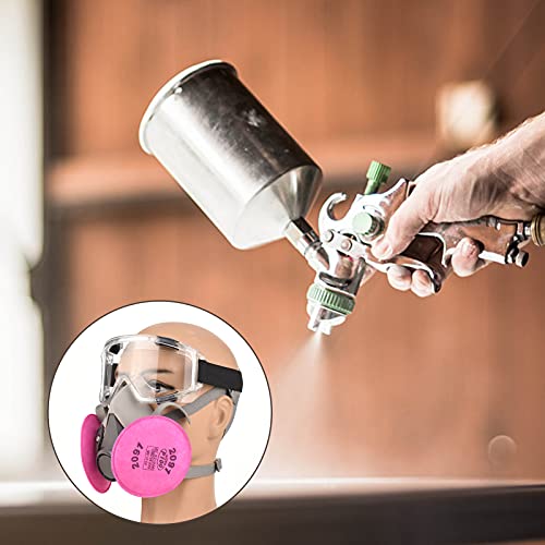 lifcasual Respirador reutilizável com meia máscara facial com filtro 2091 P100 meia capa facial com