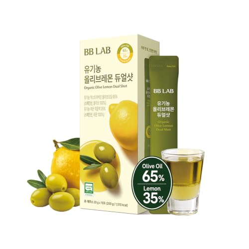 BB LAB Organic Olive & Lemon Dual Shot 65:35 Ratio Spanish Picual EVOO & NFC Lemon 20g*10 Sticks