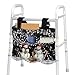 Hechitok Christmas Snowman Music Walker Bag Basket Suit for Adult Folding Walkers Rollator Organizer Carry Storage Pouch Accessories for Seniors, Elderly, Handicap