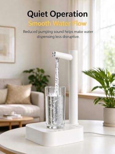 ChayWillow Electric Desktop Water Dispenser for 5 Gallon Bottle | 6-Level Water Output, Type-C Rechargeable, Low-Noise Operation, Wide Bottle Compatibility, Detachable Portable Design - image 7