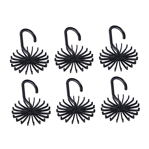 SOLUSTRE 6Pcs Non Slip Rotating Tie Hanger Organizer Claw Scarf Rack for Closet Space Saving Storage for Neckties and Scarves Design