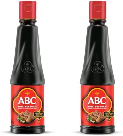 ABC Sweet Soy, Black Dark Marinade, 9.2 Oz (Pack of 2), Savory Sauce, Dip, Stir-fry, Glaze, Vegan, No MSG, Plant-based, Halal, Umami Flavor, Indonesian Kecap Manis Made with Coconut Sugar