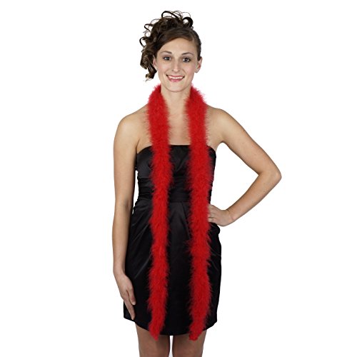 Boa Marabout rouge ZUCKER plumes denses et fluides