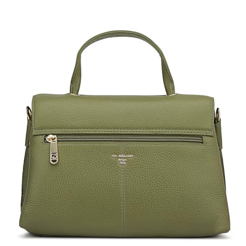 Da Milano green leather satchel bag – image 4