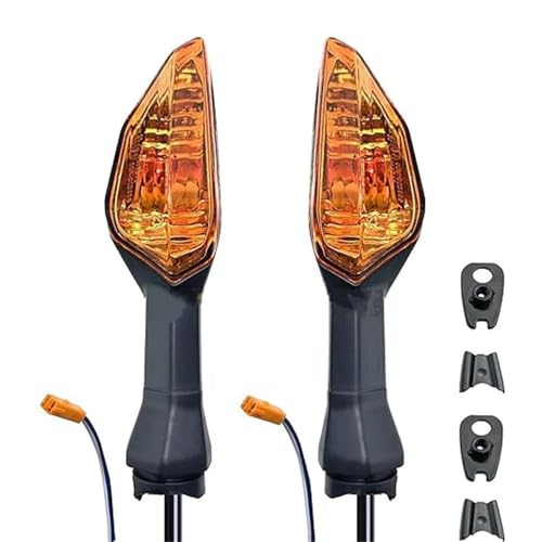 Indicador Cambio Dirección Luz Intermitente para Motocicleta para Kawasaki para Z750, para Z800 para Z1000 Indicadores De Dirección Delanteros Y Traseros Señal Giro(Ámbar)
