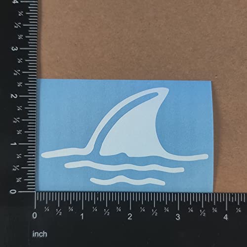 Shark Decals 4 Pack: Detailed Shark, Sharks Circling, Shark Fin, Shark Surfacing (White, Small ~3.5") by Slaced - Used condition - Image 6