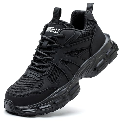 ZSDZSZ Chaussures de Sécurité Femme Légère Respirante Chaussures de Travail Confortable Basket de Securite avec Embout en Acier Antidérapante, Noir, 38 EU