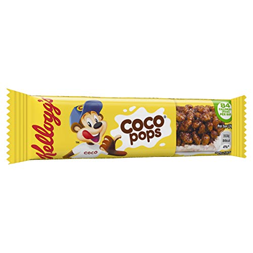 Kellogg's Coco Pops Milk Cereal Bar 20g | Pack of 6 | Tasty & Nourishing Breakfast | Source of Fibre| High in Vitamin D & Calcium | Ideal for Breakfast & Snacks| Nutrient packed Grab and Go bar
