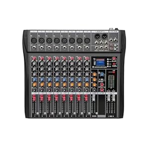 8 Channel Professional Digital Mixer Sound Board Console Bluetooth Live Studio Audio Mixer Power Mixing USB (110V-220V)