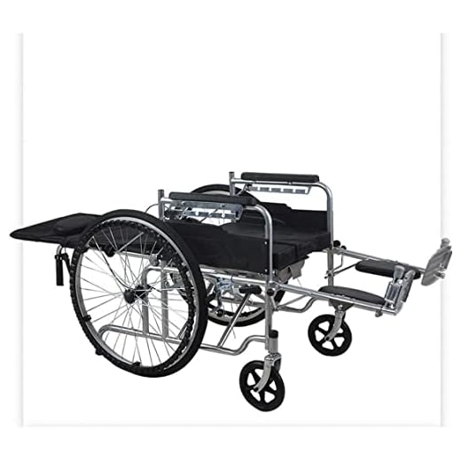 Foldable Self Propelled Scooter with Armrests and Leg Rests for Medical Mobility Blue (Red)