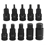 Robuster 12 Zoll Sechskant Adapter für Elektroschlüssel 1/2 Zoll Vierkantkompatibilität aus Chrom-Vanadium-Stahl