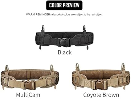 Ceinture tactique pour homme en tissu polyester, ceinture de service Molle pour