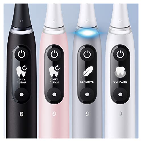 Oral-B Spazzolino Elettrico Ricaricabile iO6 Nero Con Custodia Da Viaggio, 1 Spazzolino + 1 Dentifricio Gengive & Smalto Repair, Classico-Menta 75ml - 4