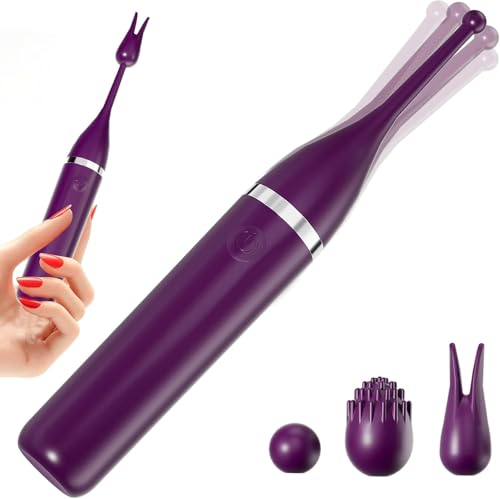 YOUYOU【極上の快楽】4in1潮吹きバイブ バイブ 女性用 中いき 人気 大人のおもちゃ女性用 強力 安心の日本製 ローター 乳首開発 クリトリス攻め あだるとグッズ カップル向け アダルトグッズ 電マ ハンディマッサージャー 男女兼用 静音防水 柔らかい素材 初心者 交換ヘッド3個付き (パープル) - 画像1