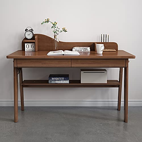 Bureau d'écriture compact 31" en noyer pour optimiser les petits espaces