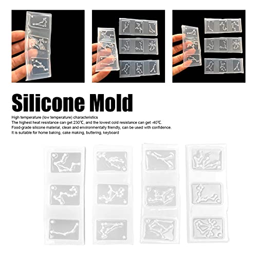 Formas de silicona para colgantes 4 piezas reutilizables miniatura 2