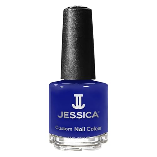 Image of JESSICA Custom Colour Nail Polish | Long Lasting Nail Varnish with Salon Professional Finish | Award-Winning Polish, Helps Strengthen Nails | Cobalt Blue Crème | Electric Ocean | 14.8ml