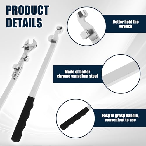 Wrench Extender Tool, Heavy Duty Steel 15.16 inches Long Extension Wrenches Bar Adaptor Wrench Extension Extra Leverage Torque Adaptor for Professional Mechanics DIY Handyman Tighten Nuts Bolts by Kandishiex - Used condition - Image 3