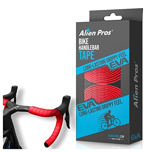 ALIEN PROS Bike Handlebar Tape EVA (Set of 2) Red - Enhance Your Bike Grip with These Bicycle Handle bar Tape - Wrap Your Bike for an Awesome Comfortable Ride (Set of 2, Red)