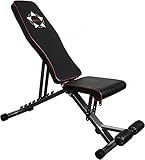 EnterSports Adjustable Weight Bench Foldable Strength Training Bench Utility Equipment Full Body Wor
