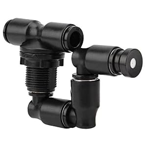 Gmasuber Ecologisch regenwoud mistmaker mistsproeier, 360 graden verstelbare mondstuk reptielen mistsproeier, koelsysteem voor regenwoud tank, zwart