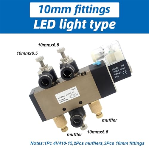 Válvula solenoide 4V410-15 para automatizar cilindros neumáticos de doble efecto 3