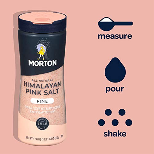 Morton Salt All-Natural Himalayan Pink Salt Fine, 17.6 Ounce