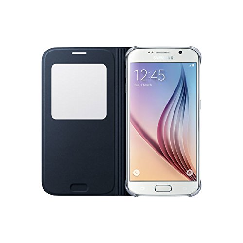Samsung S-View Flip Cover For Samsung Galaxy S6 - Black Sapphire Fabric #TOP5