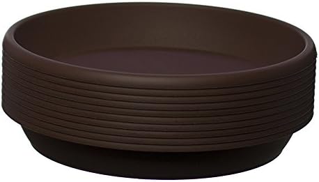Home Garden Ornaments Plant Pot Saucers 10cm Dark Brown Set of 10, Solid Plastic Plant Pot Saucer