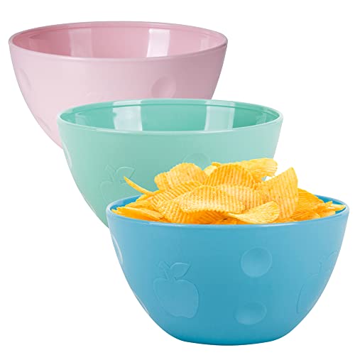 Cuencos Aperitivos. Tazones Desayuno para Cocina. Bowl Desayuno Bol Plastico, 0,75 L Cuenco Plastico Duro, Cuencos para Sopa, Bol Cereales de Colores Soft Cover