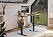 Claiks Electric Standing Desk, Adjustable Height Stand up Desk, 24x48 Inches Sit Stand Home Office Desk with Splice Board, Black Frame/Rustic Brown Top