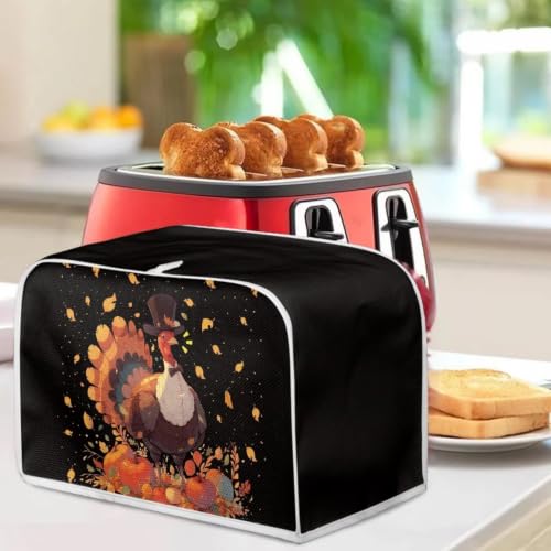 Image of Maple Leaf Turkey 2 Slice Toaster Cover Thankisgiving Decor
