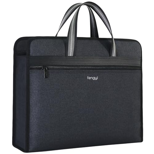 fengyi Large Capacity Business Briefcase, A4 Office Handbag, Oxford Cloth Conference Bag, Multi-layer Storage for Laptop