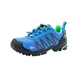 Trollkids Kinder Trolltunga wasserdichter Wanderschuh niedrig, Mittelblau/Grün, Größe 34